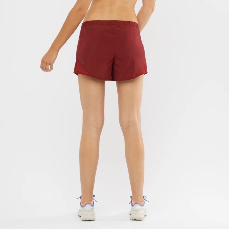 Red Salomon Cross Rebel 4'' Women's Running Shorts | IE OS6950